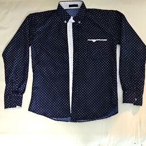 Men's Navy Polka Dot Shirt